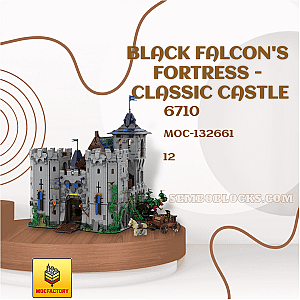 MOC Factory 132661 Modular Building Black Falcon's Fortress - Classic Castle