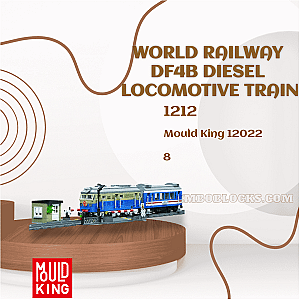 MOULD KING 12022 Technician World Railway DF4B Diesel Locomotive Train