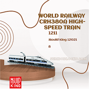 MOULD KING 12021 Technician World Railway CRH380A High-speed Train