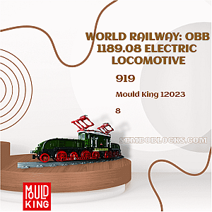 MOULD KING 12023 Technician World Railway: OBB 1189.08 Electric Locomotive