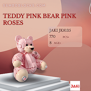 JAKI JK8135 Creator Expert Teddy Pink Bear Pink Roses