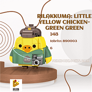 PANLOSBRICK 890003 Creator Expert Rilakkuma: Little Yellow Chicken-Green Green