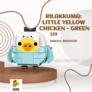 PANLOSBRICK 890006 Creator Expert Rilakkuma: Little Yellow Chicken - Green