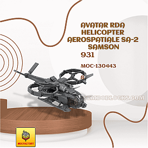 MOC Factory 130443 Movies and Games Avatar RDA Helicopter Aerospatiale SA-2 Samson