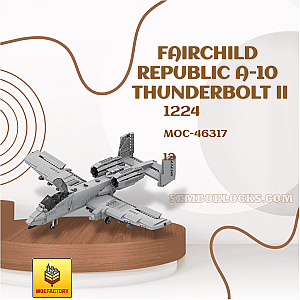 MOC Factory 46317 Military Fairchild Republic A-10 Thunderbolt II