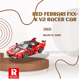 REOBRIX 686 Technician Red Ferrari FXX-K V2 Racer Car