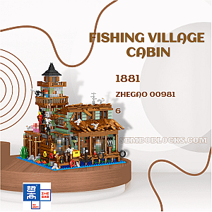 ZHEGAO 00981 Creator Expert Fishing Village Cabin