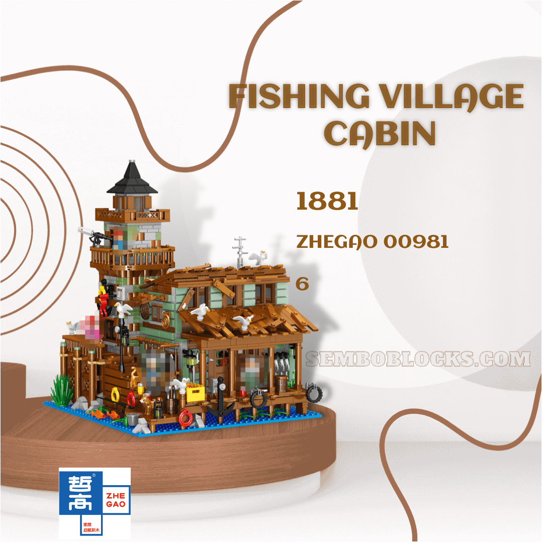 ZHEGAO 00981 Creator Expert Fishing Village Cabin