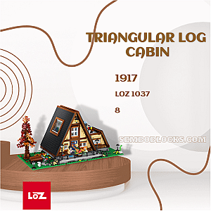LOZ 1037 Creator Expert Triangular Log Cabin