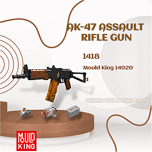 MOULD KING 14020 Military AK-47 Assault Rifle Gun