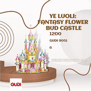GUDI 9051 Modular Building Ye Luoli: Fantasy Flower Bud Castle
