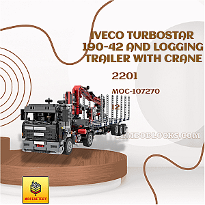 MOC Factory 107270 Technician Iveco Turbostar 190-42 and Logging Trailer with Crane