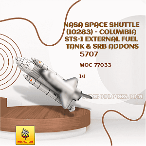 MOC Factory 77033 Space NASA Space Shuttle (10283) - Columbia STS-1 External Fuel Tank &amp; SRB Addons