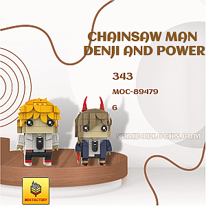 MOC Factory 89479 Movies and Games Chainsaw Man Denji And Power