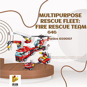 PANLOSBRICK 659007 Technician Multipurpose Rescue Fleet: Fire Rescue Team