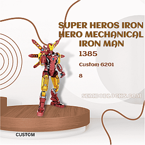 Custom 6201 Movies and Games Super Heros Iron Hero Mechanical Iron Man