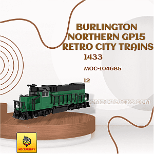 MOC Factory 104685 Technician Burlington Northern GP15 Retro City Trains