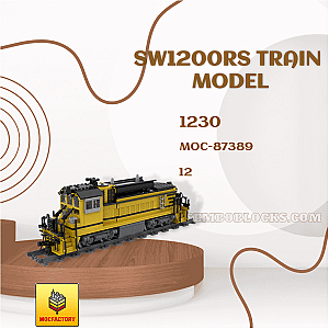 MOC Factory 87389 Technician SW1200RS Train Model