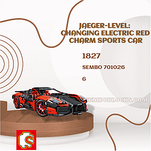 SEMBO 701026 Technician Jaeger-Level: Changing Electric Red Charm Sports Car