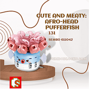 SEMBO 611042 Creator Expert Cute and Meaty: Afro-head Pufferfish