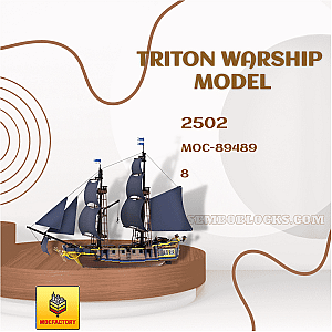 MOC Factory 89489 Creator Expert Triton Warship Model