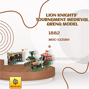 MOC Factory 132180 Creator Expert Lion Knights' Tournament Medieval Arena Model
