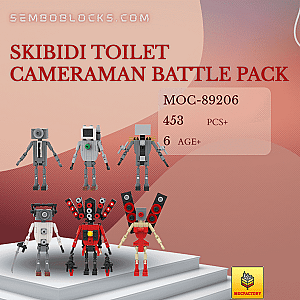 MOC Factory 89206 Movies and Games Skibidi Toilet Cameraman Battle Pack