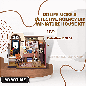 Robotime DG157 Modular Building Rolife Mose's Detective Agency DIY Miniature House Kit