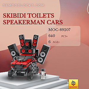 MOC Factory 89207 Movies and Games Skibidi Toilets Speakerman Cars