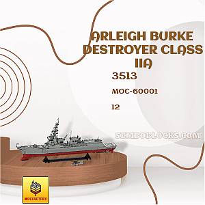 MOC Factory 60001 Military Arleigh Burke Destroyer Class IIA