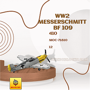 MOC Factory 71810 Military WW2 Messerschmitt Bf 109