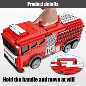 SEMBO 603063 Red miniature city fire truck Technic