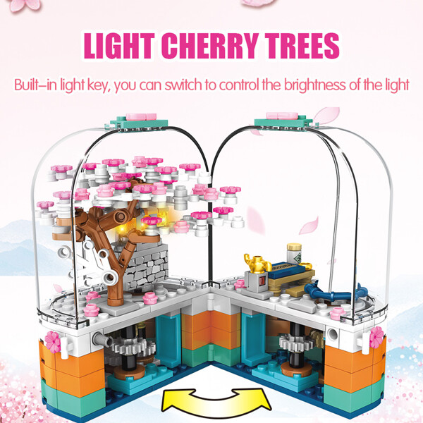 SEMBO 601077 Cherry blossom season: transparent light rotating box Street View