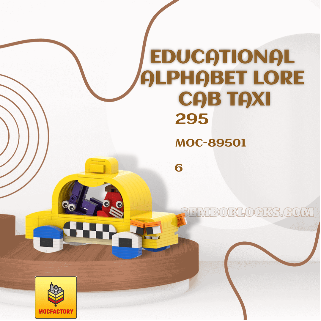 MOC Factory 89501 Educational Alphabet Lore CAB Taxi Creator