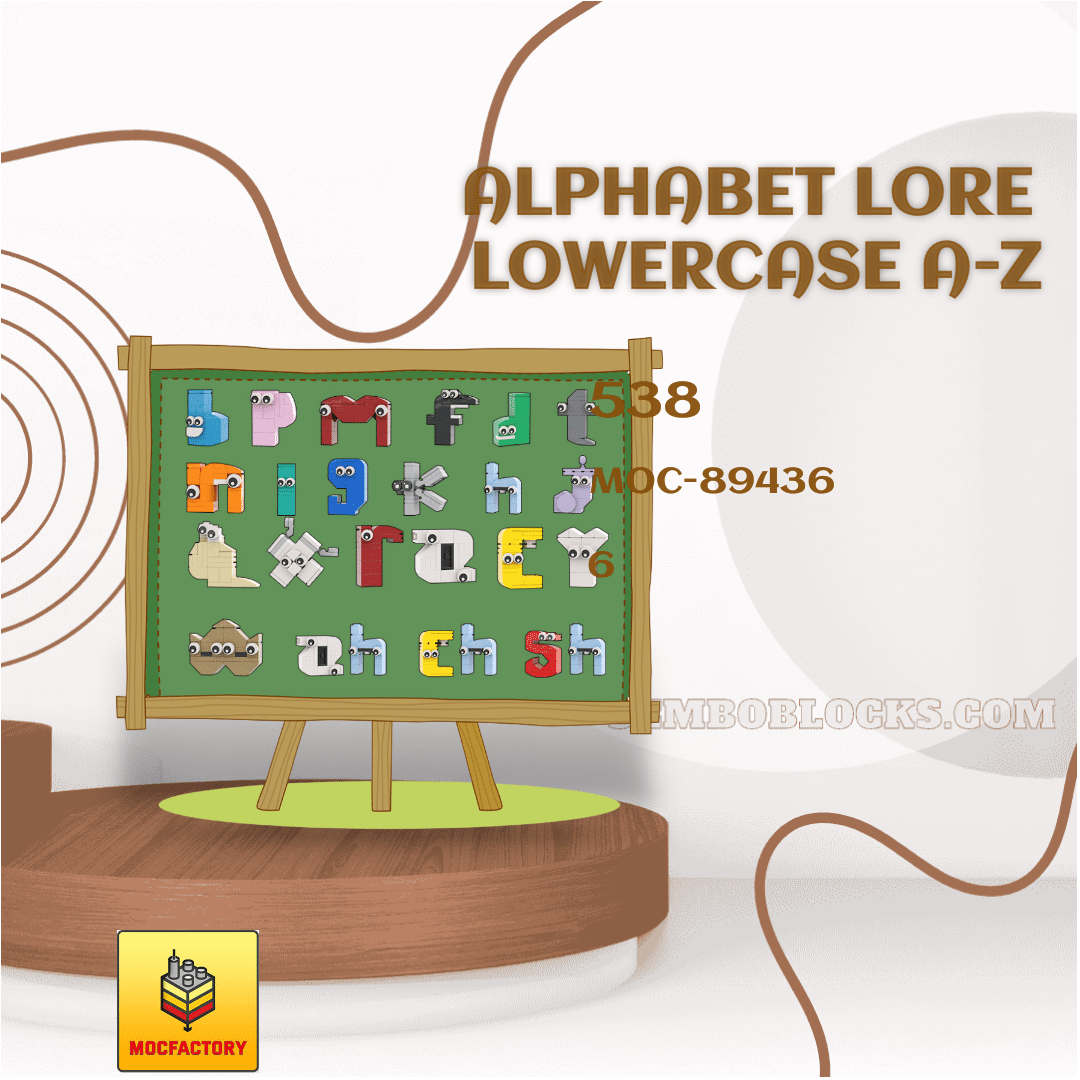 MOC Factory Block 89436 Alphabet Lore Lowercase A-Z Creator Expert