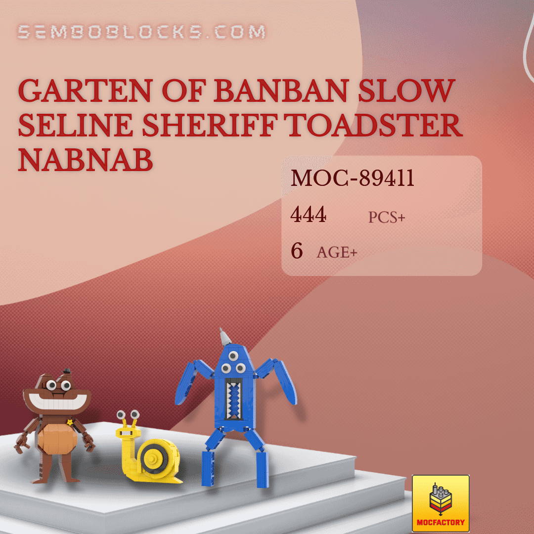 MOC Factory 89411 Movies and Games Garten of Banban Slow Seline Sheriff  Toadster Nabnab - SEMBO™ Block