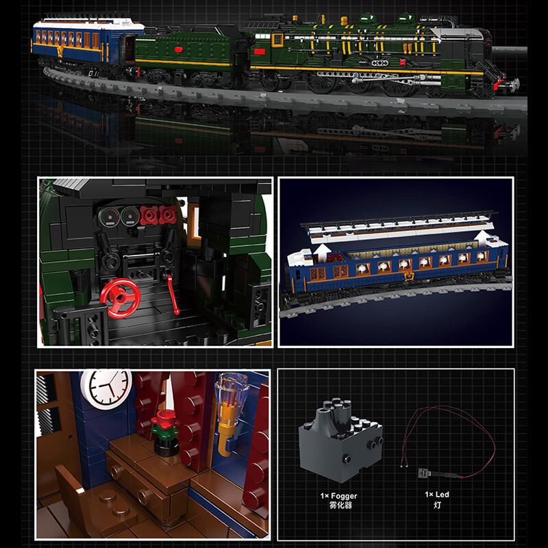 Mould King 12025 Orient Express SNCF 231 Steam Locomotives Building Set |  3,098 PCS