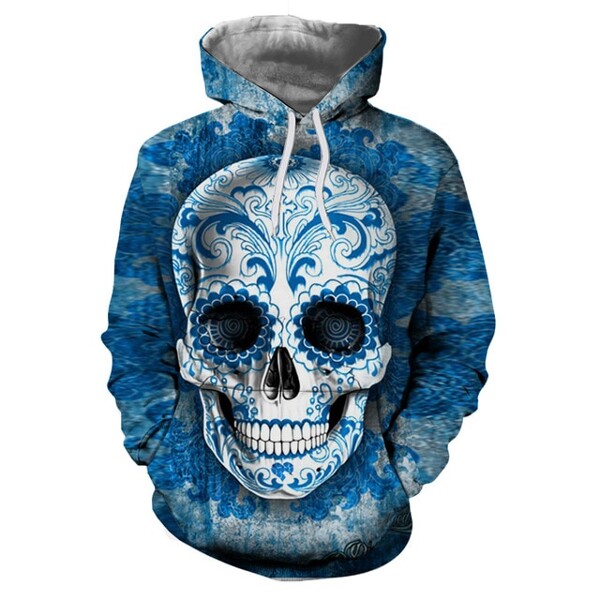 Sugar Skull Hoodies Men Sweatshirts Drop Ship Printed Hoodie 3D Hooded Tracksuits Unisex Pullover 6Xl Casual 640X640 1 - Skull Outfit
