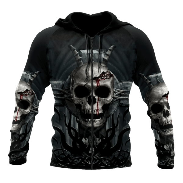 1.Hoodiezip Min 6 - Skull Outfit