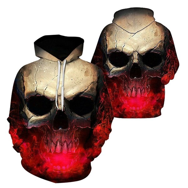 3D Effect Skull Print Pullover Hoodie Hc0602B Red 5Ab73Fe5 D63B 4267 854E 4Dd0129A6728 - Skull Outfit