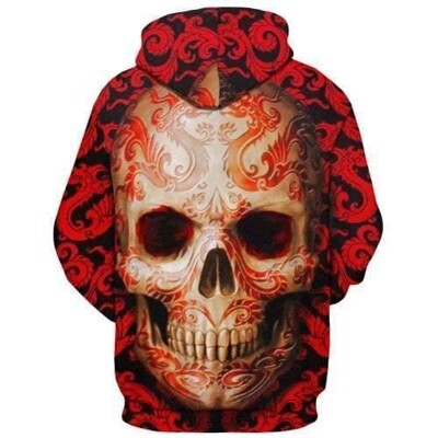 Hc0610B Dragon Print Skull Pattern Hoodie B80E8 79B8156B 882D 4E06 8F97 27B5D837F07F - Skull Outfit